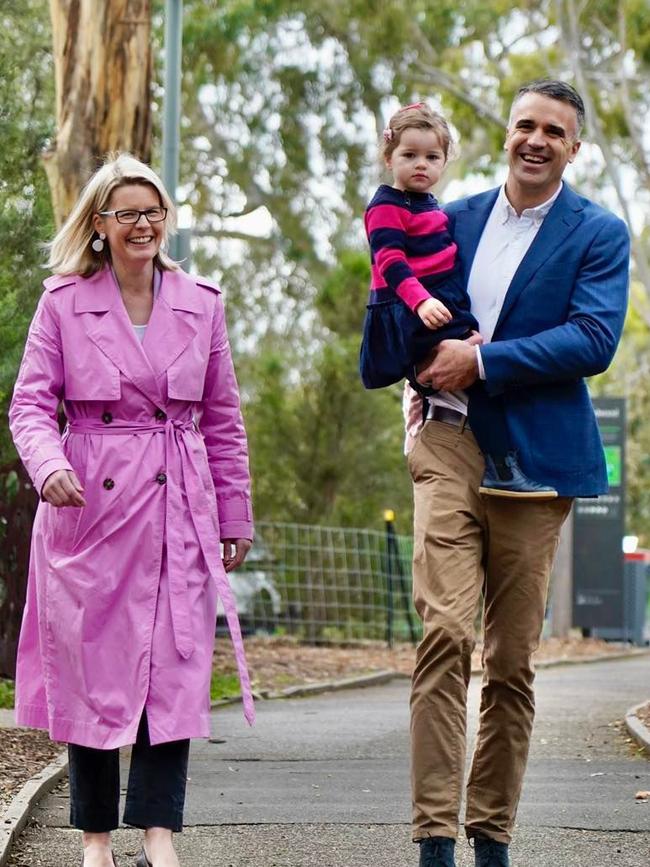 Labor Candidate for Bragg, Alice Rolls, with Premier Peter Malinauskas last week. Picture: Labor