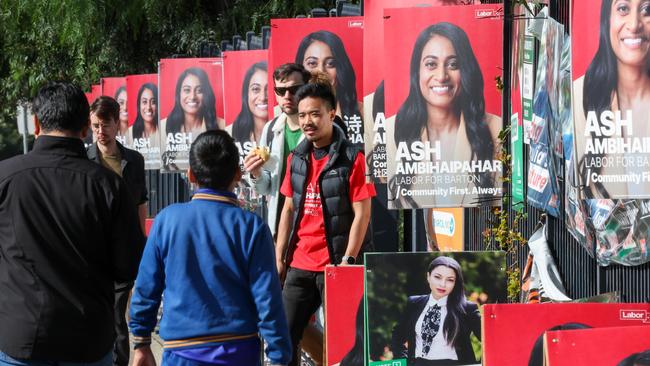 Voting in the 2025 Federal Election at Carlton South Public School. Picture: Dylan Coker / NCA Newswire