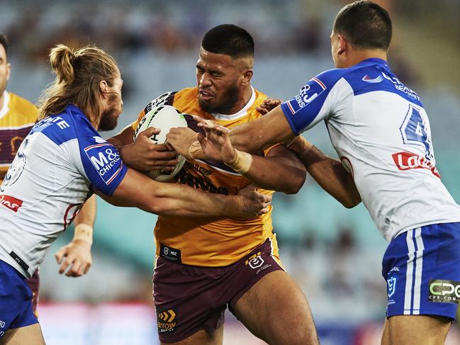 Payne Haas hits your salary cap in 2020 almost as hard as he hit the line in 2019. Picture: Brett Hemmings/Getty Images