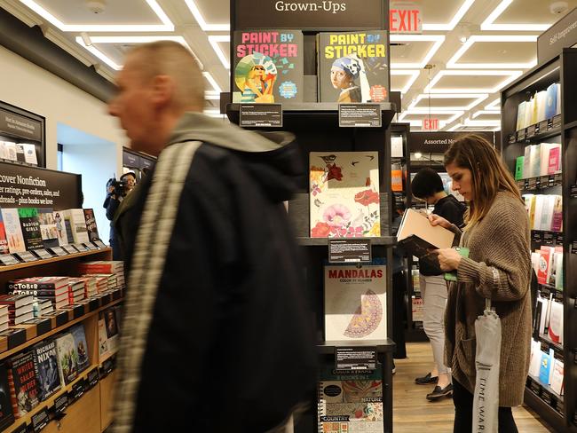 In late May, it opened its first physical Amazon Books store in New York — its seventh in the US. Picture: AP Photo/Mary Altaffer