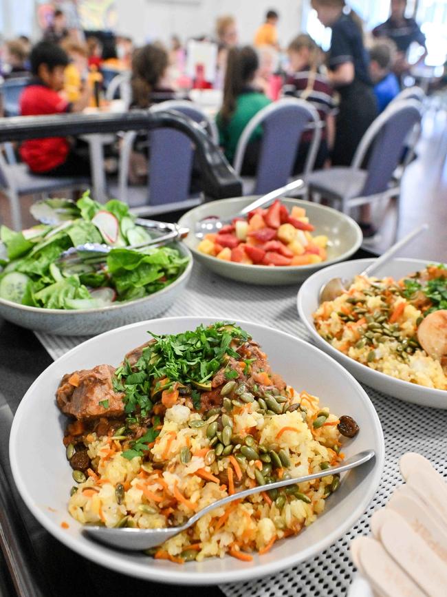 Meals served at the once a week lunch service. Picture: Brenton Edwards