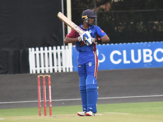 Rubeindranath Gobinath during his century for Northern District in round one at Hurstville. Picture: Sean Teuma