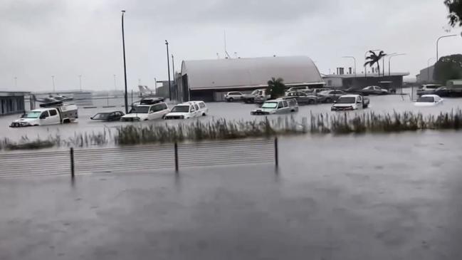 Flooding at Cairns Airport. Picture: Facebook