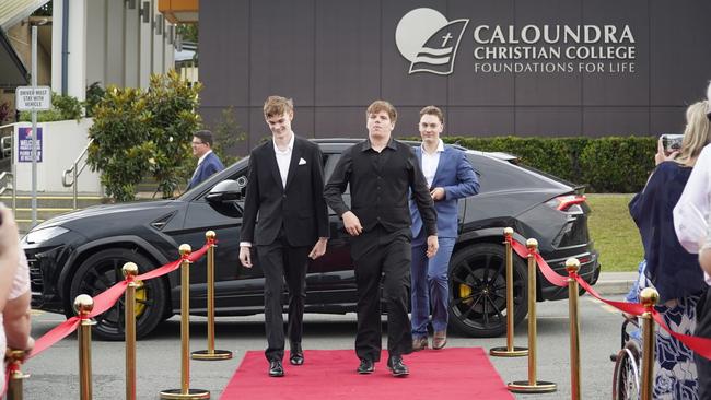 Maksym, Kaleb and Max at the Caloundra Christian College formal 2024