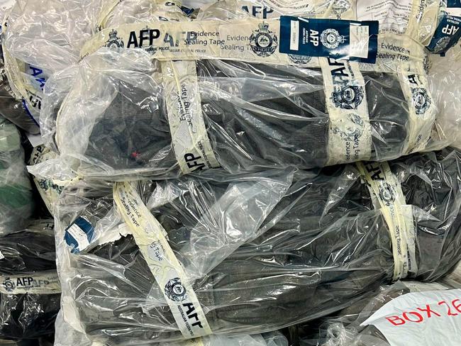 Drugs on trolley. Photo: Australian Federal Police