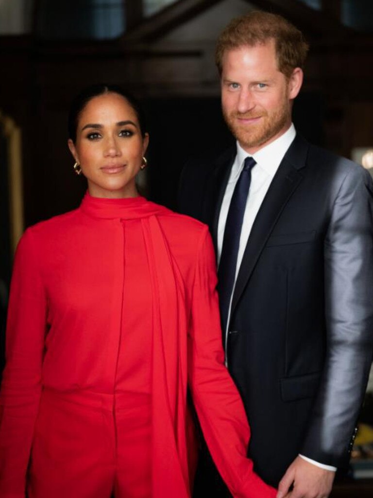 The new portrait of Meghan and Harry, released on Tuesday. Picture: Misan Harriman