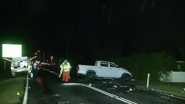 Two people have now died following a crash at Chambers Flat on June 27. Picture: Nine News Queensland