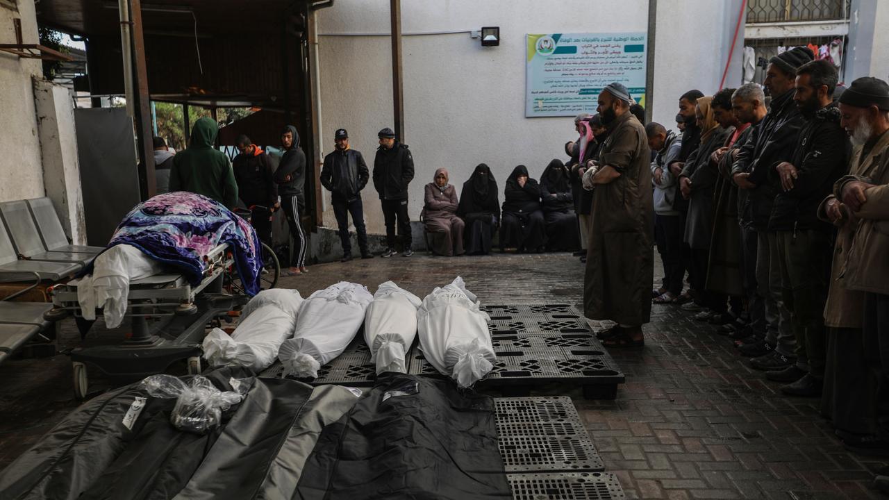 Palestinians mourn loved ones killed in Israeli air strikes. Picture: Getty Images