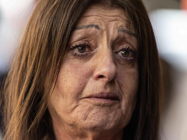 MELBOURNE, AUSTRALIA - NewsWire Photos - 14 OCTOBER 2024: Anna Akiak speaks to the media outside the Melbourne Magistrates Court. Anna Akiak is the mother of a 14 year old girl with autism who was viciously attacked by four teens on Feburary 18 on Altona Pier. Picture: NewsWire / Diego Fedele