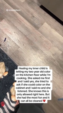 ‘I let my 2yo draw all over the floor of my rental – it heals my inner ...