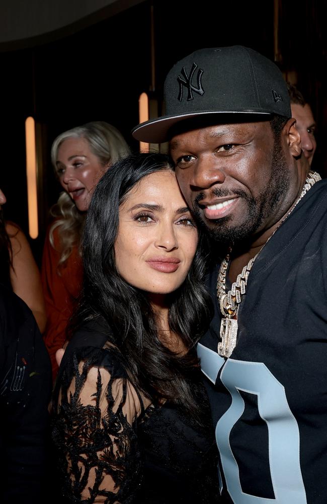 Salma Hayek and 50 Cent attend the launch of the 2025 Issue of Sports Illustrated Swimsuit last month in New York City. Picture: Getty Images