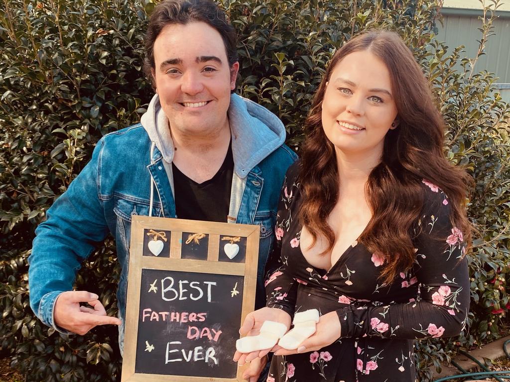 Country singer and former X Factor contestant Jason Owen announced on Father's Day that his wife Bec was expecting their first child. Picture: Supplied