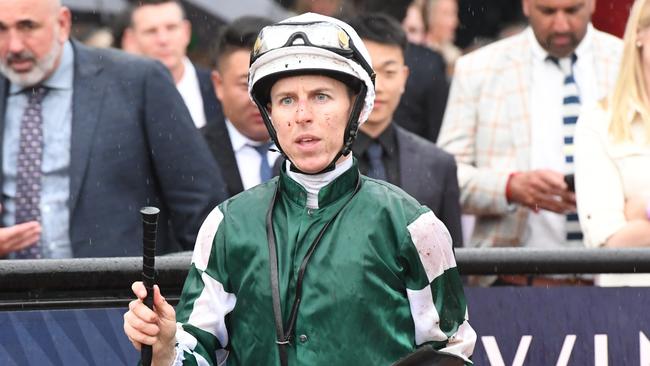 Damian Lane copped a 10-meeting ban at Flemington. Picture: Brett Holburt/Racing Photos via Getty Images