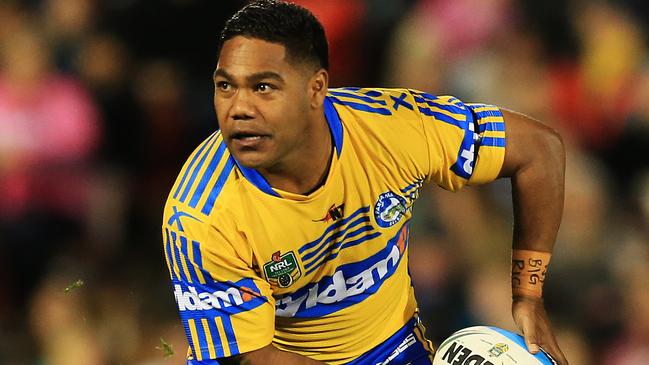 Chris Sandow of the Eels during the Penrith Panthers v Parramatta Eels at Pepper Stadium, Penrith. Picture: Mark Evans