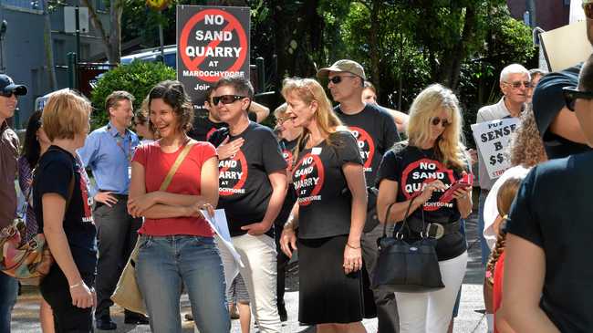 Sand mine opponents attend the Nambour Council Chambers.Cou. Picture: Warren Lynam