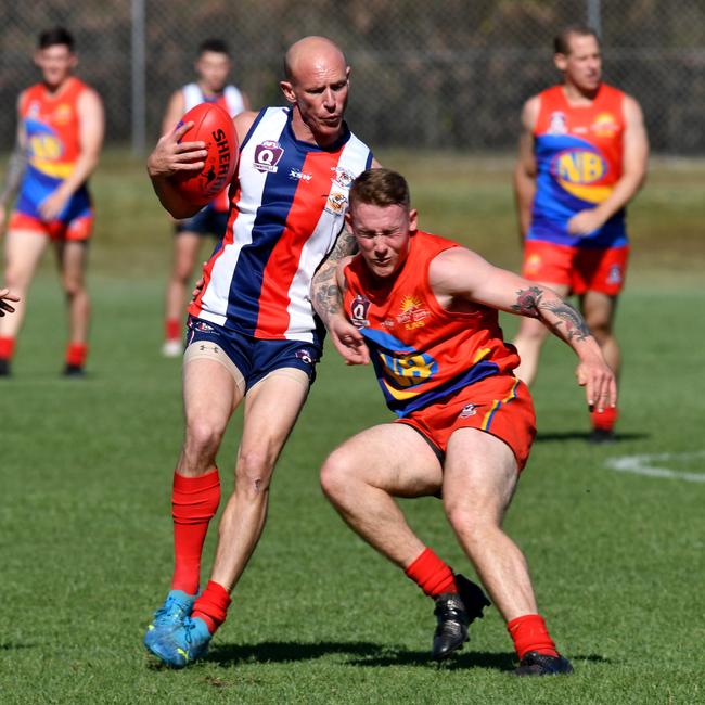 Swans Christopher Cates with the ball. Picture: Evan Morgan