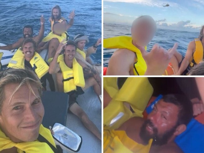 One of the surfers rescued 50km out at sea tells of the highs and lows of his ordeal, and the dark thoughts where he feared he may not see his family again.