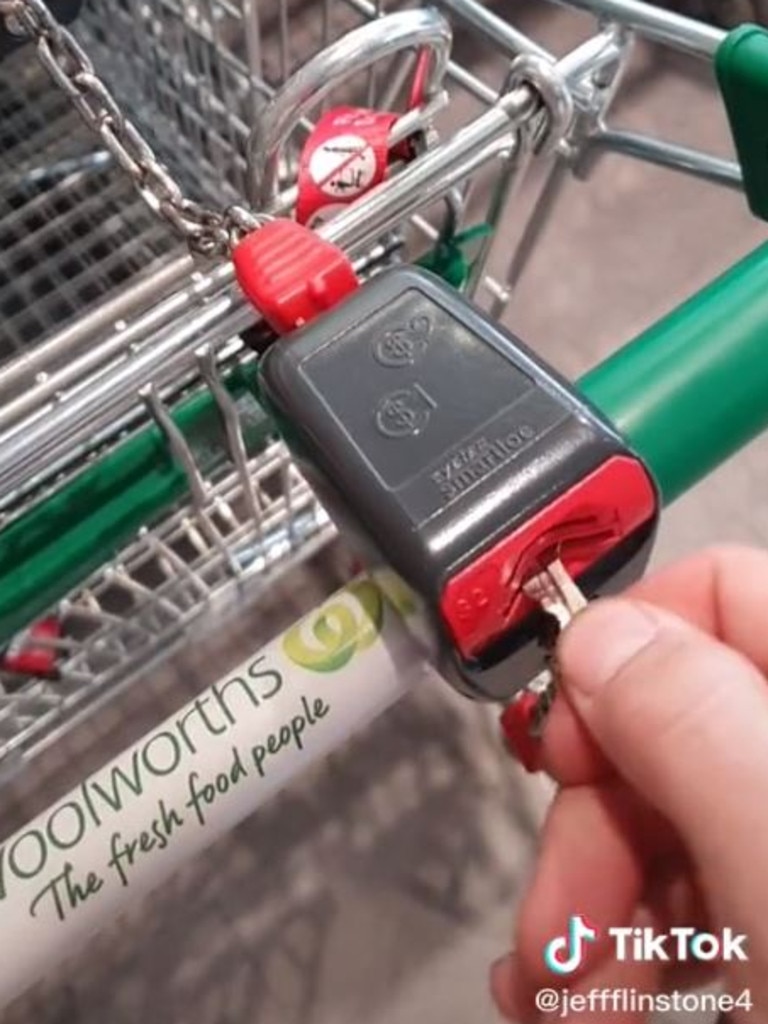 Woolworths launches a 'car wash' trolley disinfector in Sydney to disinfect  in seconds