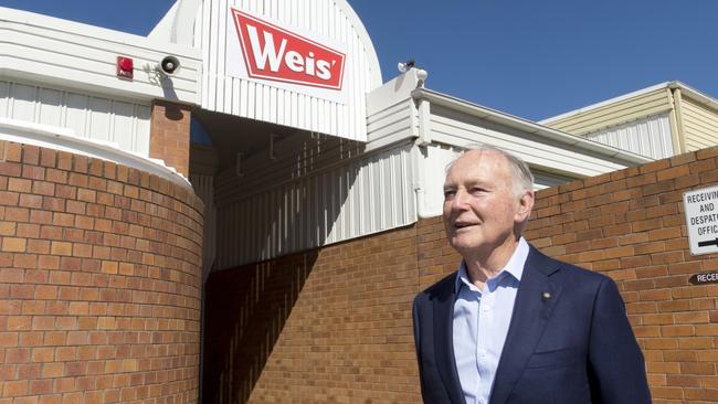 Les Weis outside the Weis factory in 2017 after its purchase by Unilever.