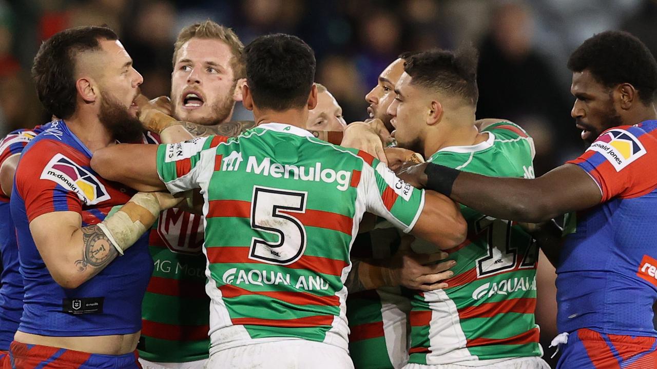 Tempers flare in Newcastle. Picture: Ashley Feder / Getty Images