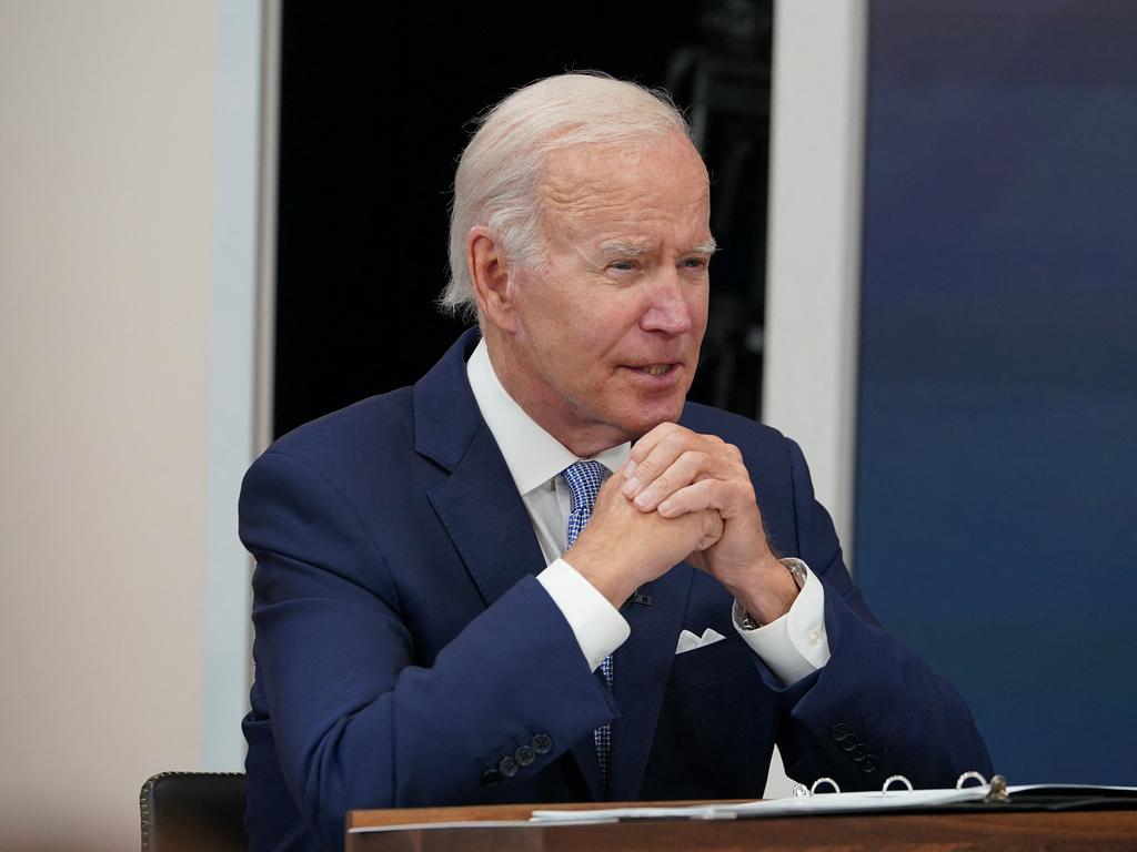 US President Joe Biden in the South Court Auditorium of the Eisenhower Executive Office Building, next to the White House, in Washington, DC on July 28, 2022. Picture: Mandel Ngan / AFP.