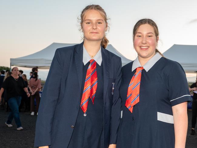 Ella Hoare and Tehya Morrow at Dinner on the Runway for Mackay Hospital Foundation, Mackay Airport Friday 8 September 2023 Picture: Michaela Harlow
