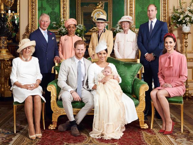 That awkward royal family christening photo. Picture: AFP