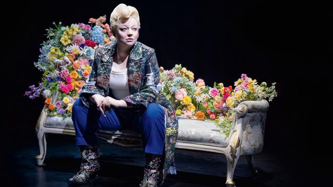 Sarah Snook on stage in London in The Picture of Dorian Gray. Picture: Marc Brenner