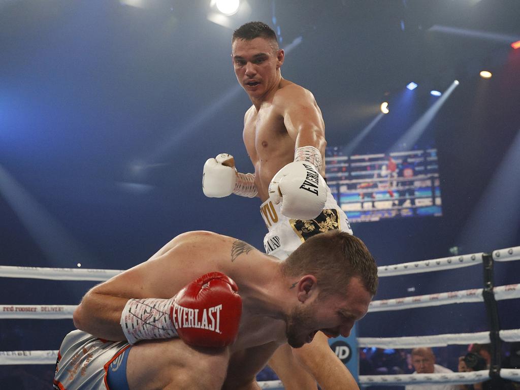Tim Tszyu turned his sights on fighting an international opponent. (Photo by Mark Evans/Getty Images)