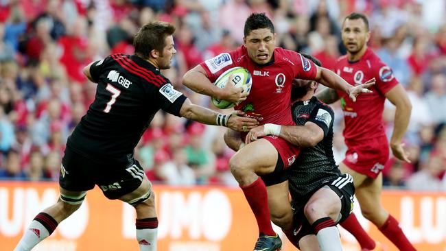 Reds v Crusaders. Anthony Fainga'a for the Reds. Pic Mark Calleja