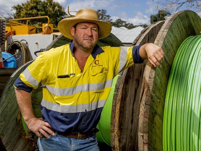 Luke Corcoran of Corcoran Contracting Canungra has had to put off 5 workers because of the QLD  border bubble, due to COVID-19 (Coronavirus).    Picture:  Jerad Williams