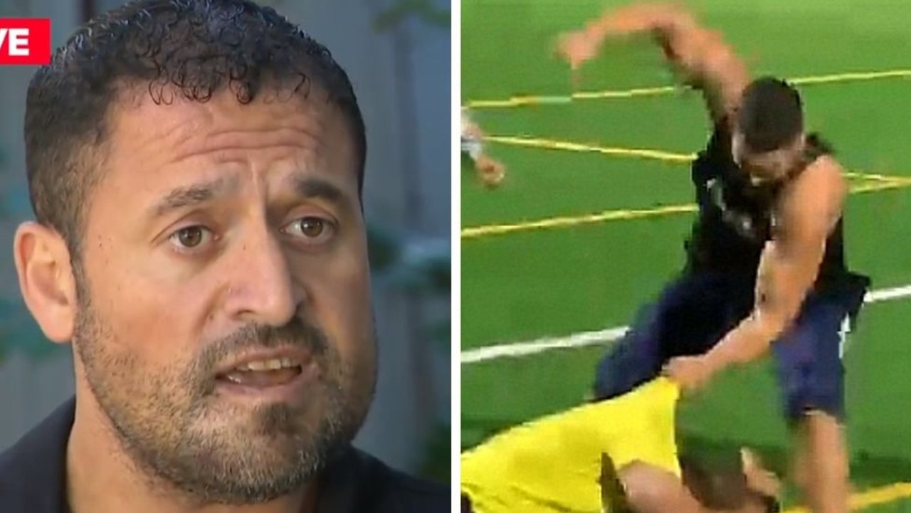 A Sydney referee who was hospitalised after being allegedly assaulted during a soccer game he was overseeing has spoken out for the first time. Picture: 9 News/ Supplied