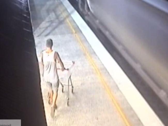 To cap off the stupidity one of the youths then push a trolley into the moving train.