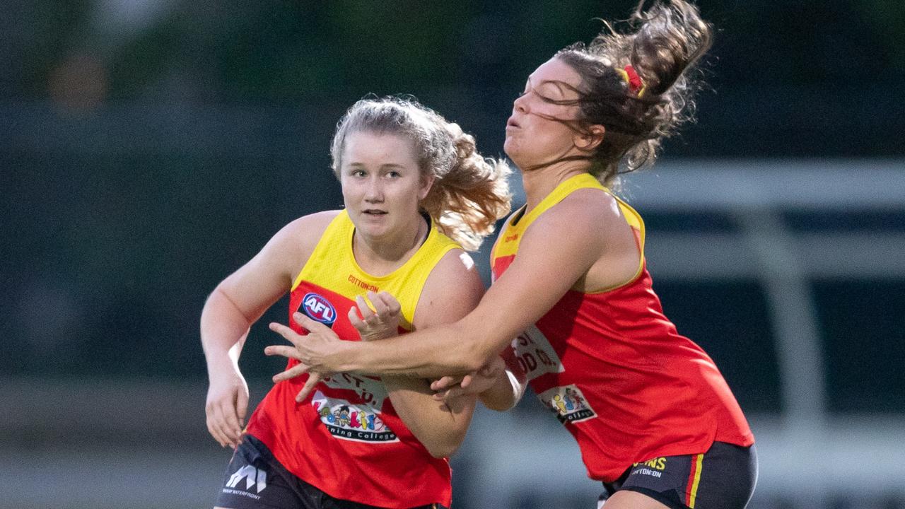 Wallis Randell makes AFLW Gold Coast Suns debut against West Coast ...