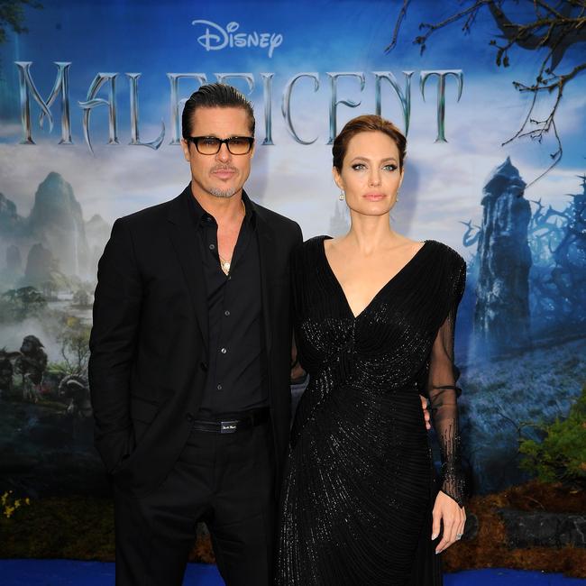 Brad Pitt and Angelina Jolie attend Disney's "Maleficent", starring Jolie, in May 2014. Picture: Eamonn M. McCormack/Getty Images