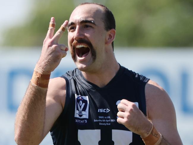 Brayden Crossley represented the VFL representative side in the state game against the SANFL earlier this year. Picture: SANFL Image/David Mariuz.