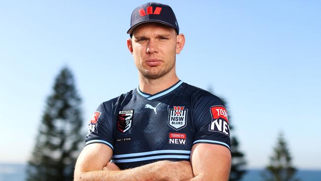 Tom Trbojevic of the Blues in the navy strip. Picture: Getty Images