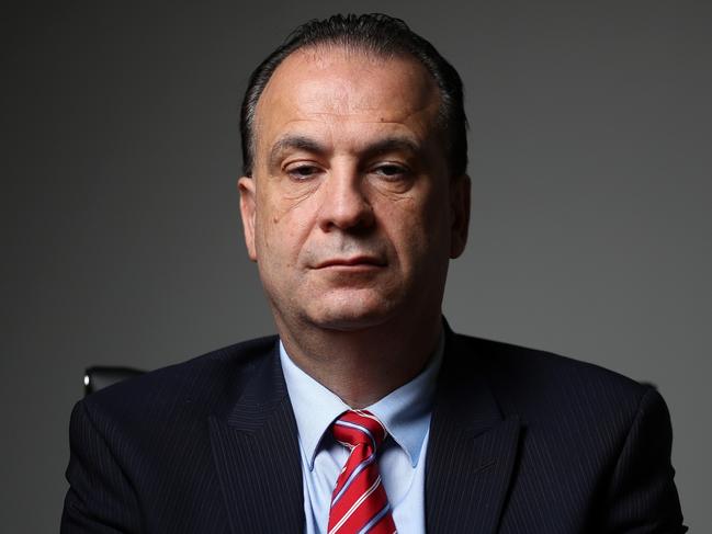 Racing NSW CEO Peter V'Landys pictured in their Sydney office boardroom. Picture: Jonathan Ng