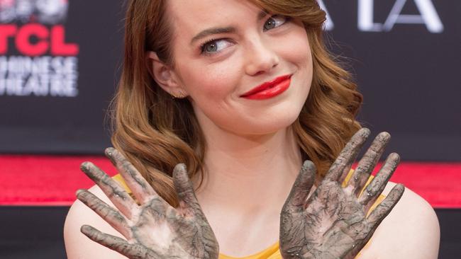 Emma Stone was honoured with a hand and footprint ceremony at TCL Chinese Theatre in Hollywood.