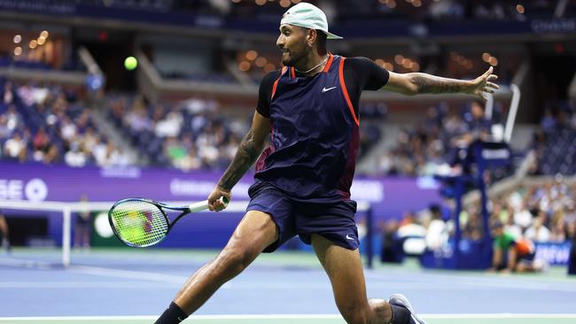 Nick Kyrgios lost his quarter-final match. Picture: Getty