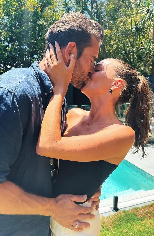 The couple got engaged over the weekend after just five months of dating. Picture: Instagram