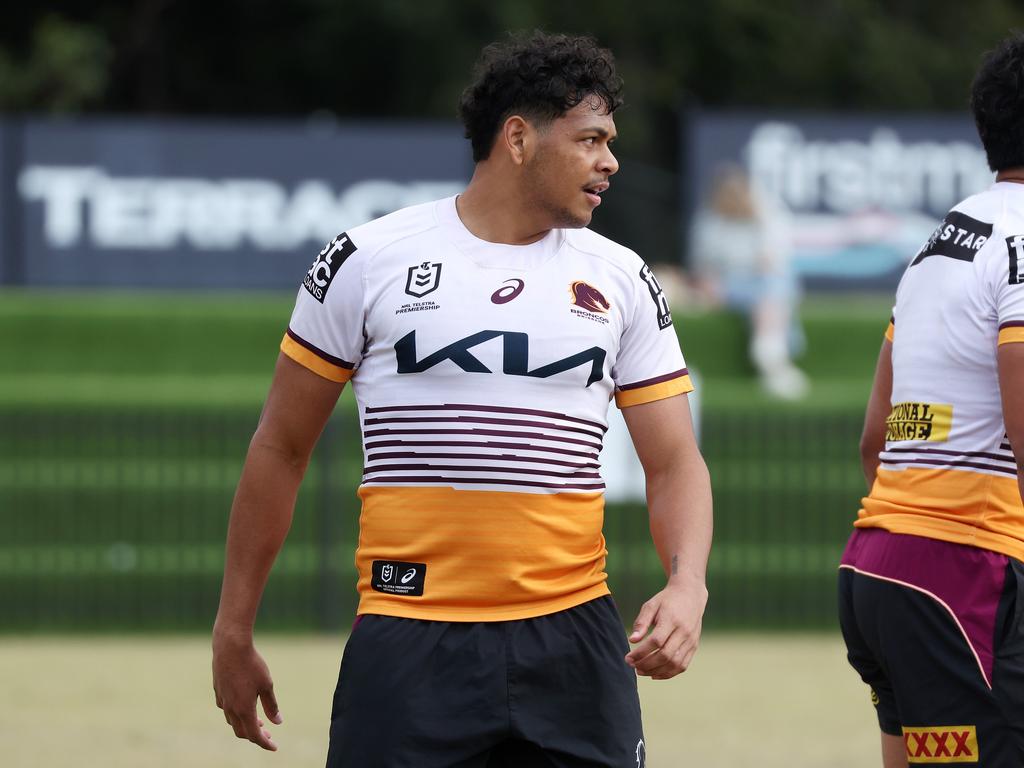 Selwyn Cobbo training at Red Hill. Picture: Liam Kidston