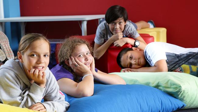 Stewart House in Curl Curl, a place for country kids to give them a break from current circumstances. Relaxing time; Cassandra 11, Sariah 12, Nick 11 and Matthew 11