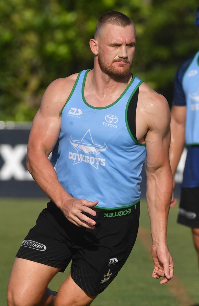 NQ Cowboys training at Cowboys HQ at the Hutchinson Builders Centre. Coen Hess. Picture: Evan Morgan