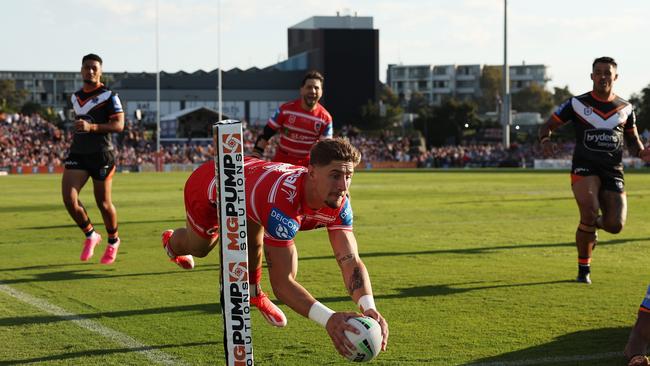 Lomax has scored five tries on the right wing in 2024. Picture: Matt King/Getty Images