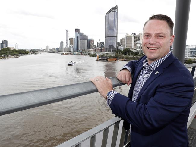 Lord Mayor Adrian Schrinner will launch the 2020 Goodwill Bridge Swing from the ledge of the bridge, in support of QLD not-for-profit Hear and Say.