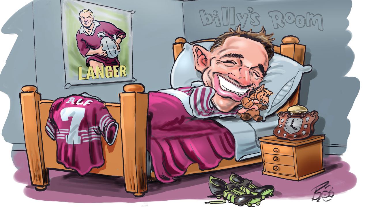 Billy Slater grew up wanting to play for the Maroons. Digital art: Boo Bailey