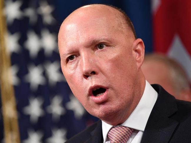 Defence minister Peter Dutton overruled the defence chief on unit citations recently. Picture: Mandel Ngan/AFP