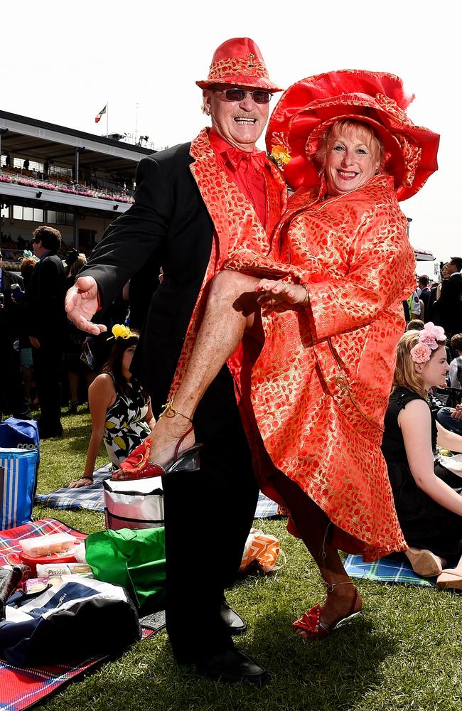 Liam and Annie McKernan dress in matching outfits. Picture: Jake Nowakowski