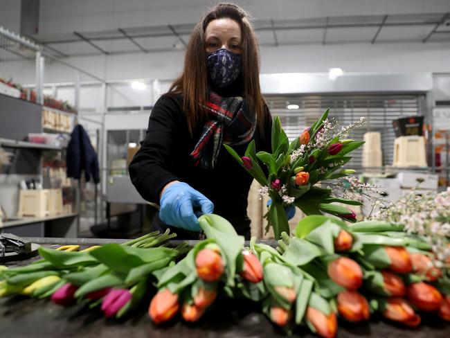 New Covent Garden market is the largest market in the United Kingdom, and is open but subject to strict social distancing rules. Picture: Chris Jackson/Getty Images